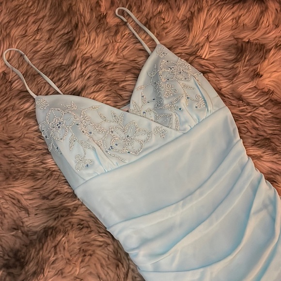 Trixxi Dresses & Skirts - Light blue floral prom dress